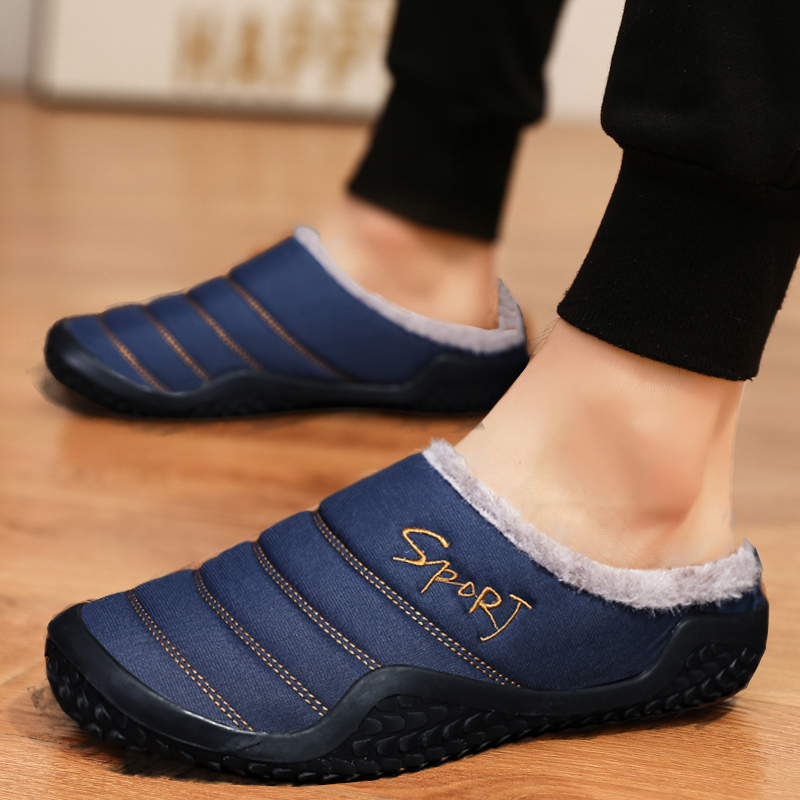 棉拖鞋男女冬季防水防滑保暖