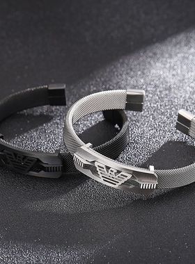 开口大号胖手可水洗潮酷手镯百搭