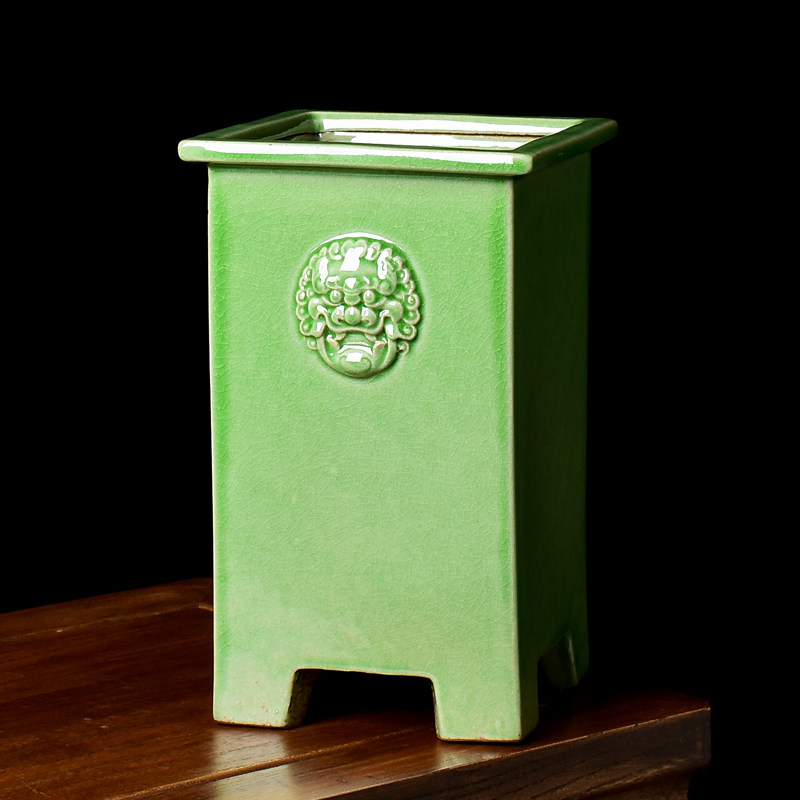 中国风陶瓷花盆四方形高款兽头创意复古造景盆栽绿植兰花专用盆景,鲜花速递/花卉仿真/绿植园艺,花盆,淘宝优惠券,粉丝福利购,淘宝优惠卷