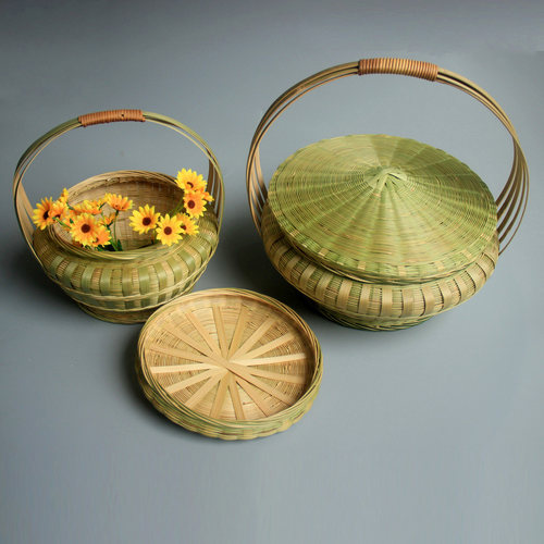 广西竹编手工鸡蛋收纳家用拜神