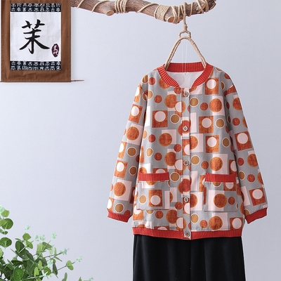妈妈春装洋气薄款夹克外套
