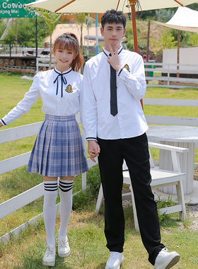 校服套装夏季中学生高三初三表演班服高中生韩国jk制服女学院风dk
