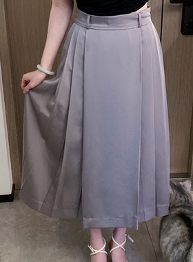 汉墨记原创汉服马面裙拉链口袋中长款日常通勤时装汉元素纯色春秋