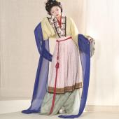 汉墨记原创汉服调羹图仕女图国风复原古画短衫 褶裙围裳宋制神仙服