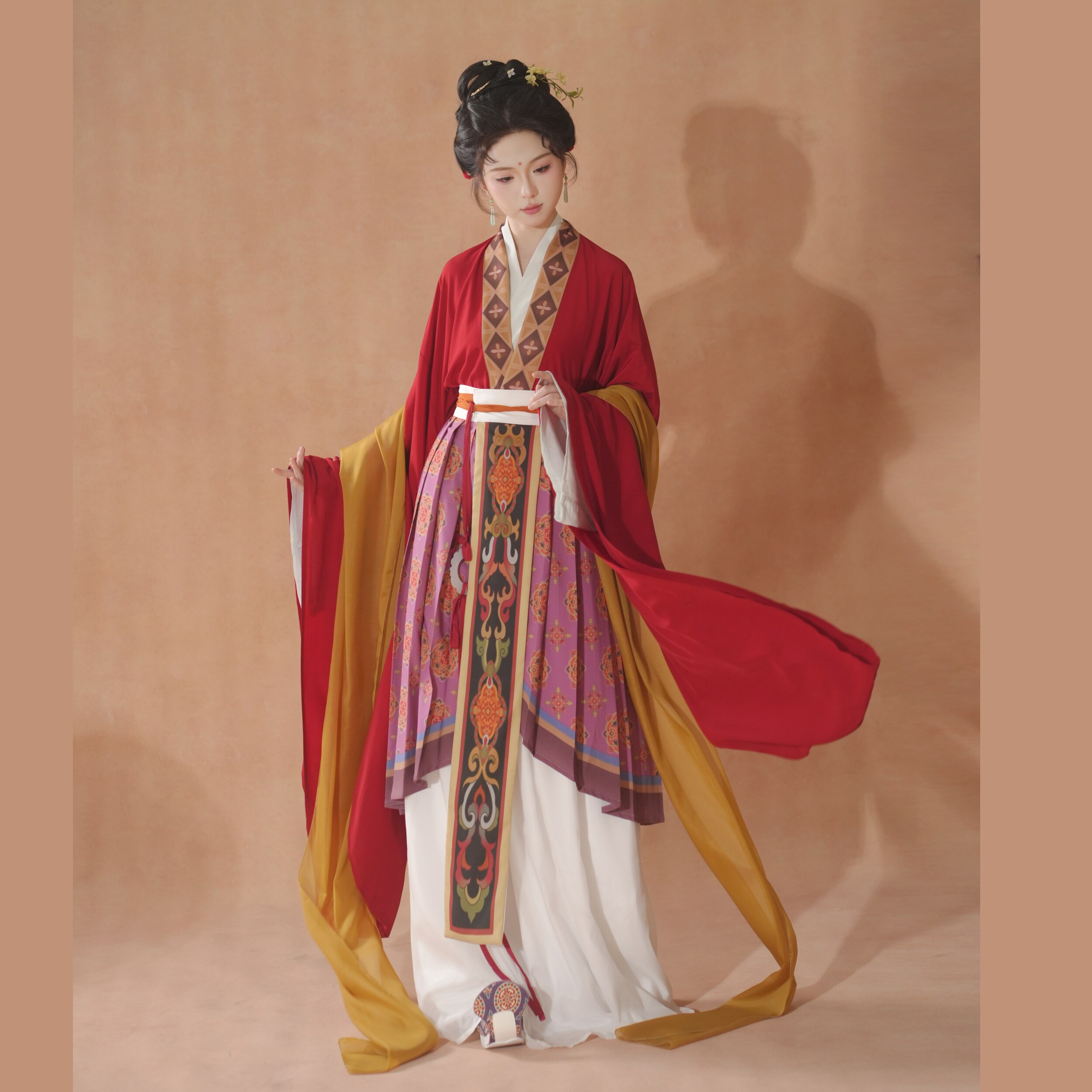 汉墨记广袖神仙服复原改良百褶裙合围麻姑献寿宋制仕女图汉服春秋