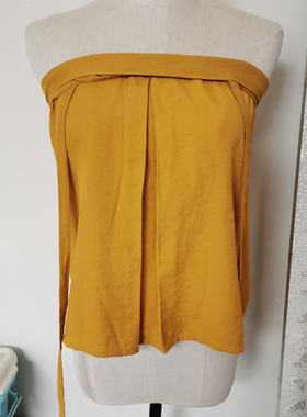 汉墨记原创汉服宋抹一片式工字褶春夏改良吊带日常三角褶内搭纯色