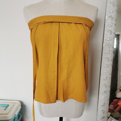 汉墨记原创汉服宋抹一片式工字褶春夏改良吊带日常三角褶内搭纯色