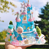 新年礼物diy城堡音乐盒材料包 创意手工八音盒制作粘贴玩具女孩