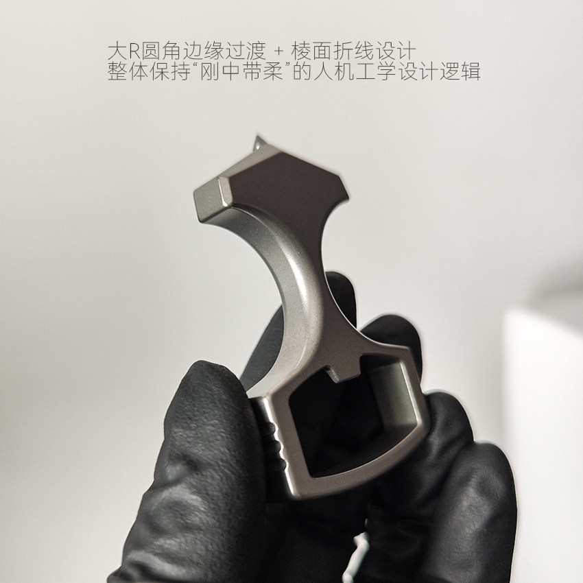 TC4 钛合金破窗器防身指虎edc开瓶起啤酒骑行户外野营装备车载edc