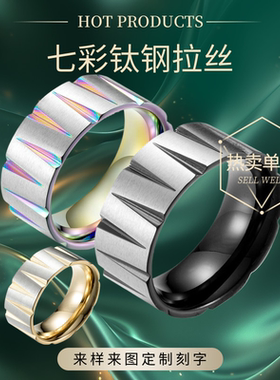 跨境戒指亚马逊不锈钢