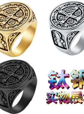 欧美文艺复古时尚首饰指环钛钢