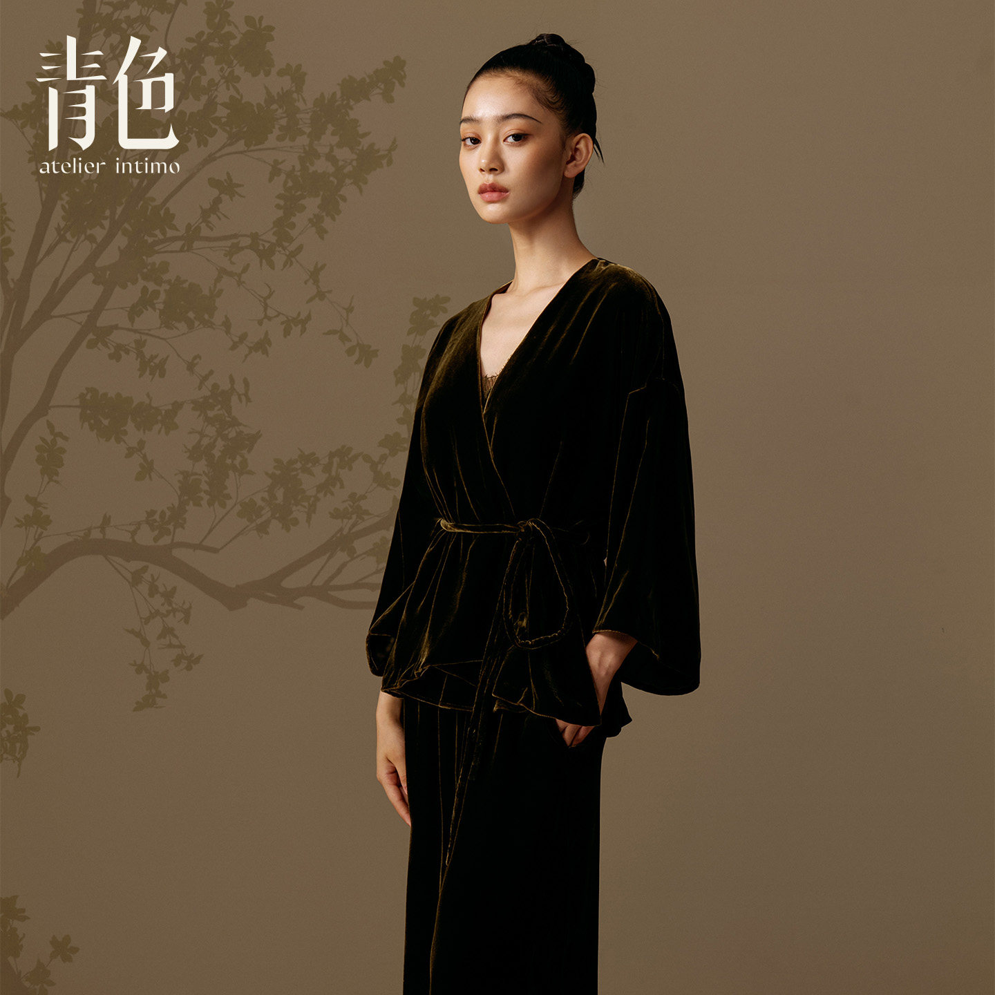 【苔青】青色真丝丝绒可外穿家居服睡衣冬季保暖套装舒适居家服,女士内衣/男士内衣/家居服,睡衣/家居服套装,淘宝优惠券,粉丝福利购,淘宝优惠卷