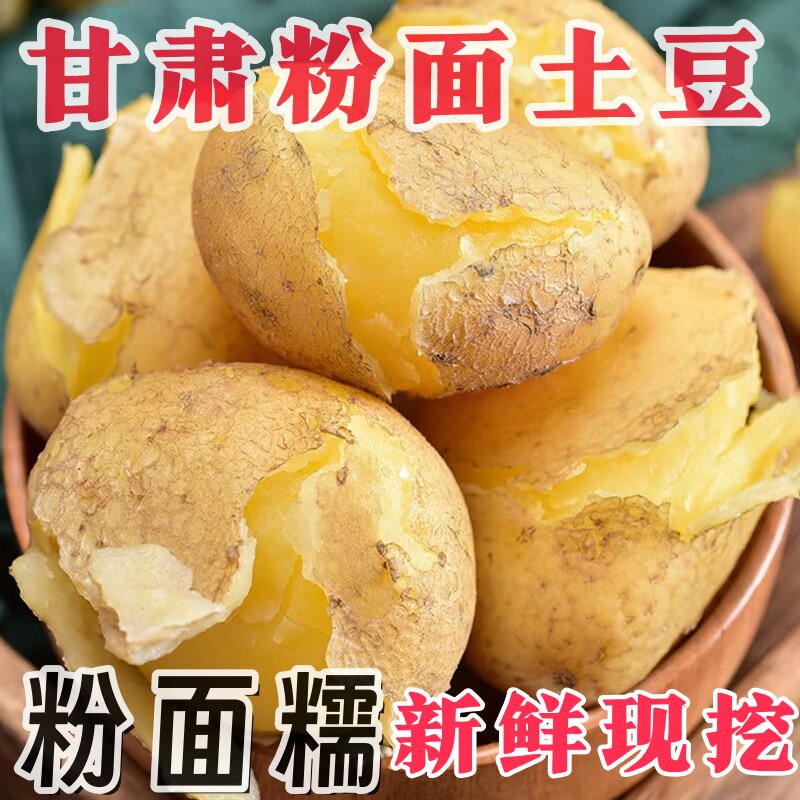【黄皮黄心】定西沙面土豆新鲜现挖应季蔬菜马铃薯洋芋整箱2026年