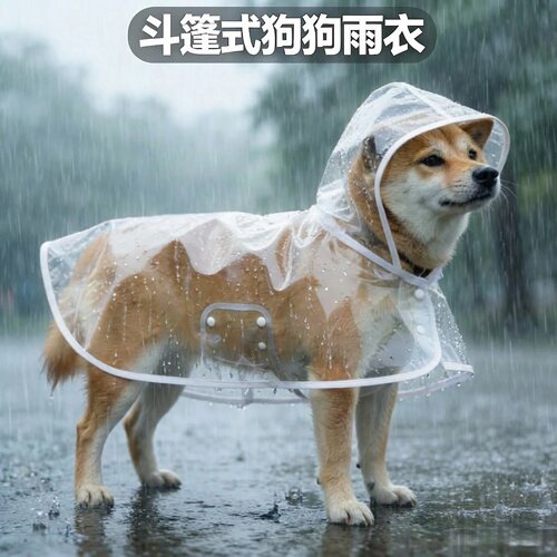 狗狗透明雨衣斗篷式小中型犬专用