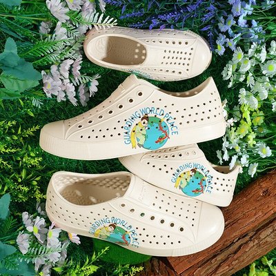 crazy ativ夏新款小王子联名亲子洞洞鞋情侣户外溯溪沙滩凉鞋雨鞋