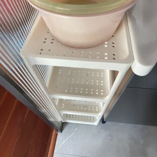 迷你防水带轮落地式加厚厕所厨房置物架可移动长方形转角小推车