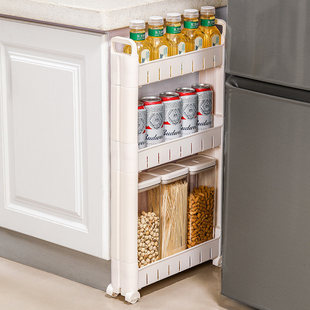 10cm宽45cm长置物架窄收纳柜卫生间缝隙窄缝拉篮门后窄柜架夹缝柜