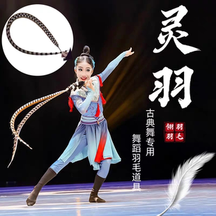 灵羽舞蹈道具戏曲头饰儿童翎羽翎毛古典舞剧目京剧戏曲青羽舞蹈服