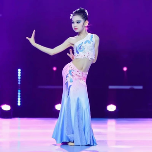 贝叶飘香傣雨悠悠傣家的女儿傣家的雨舞蹈服演出服鱼尾裙孔雀舞蹈