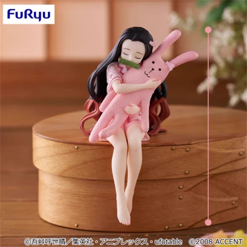 日版正版 FURYU 鬼灭之刃 祢豆子 睡衣抱兔子 动漫景品手办礼物