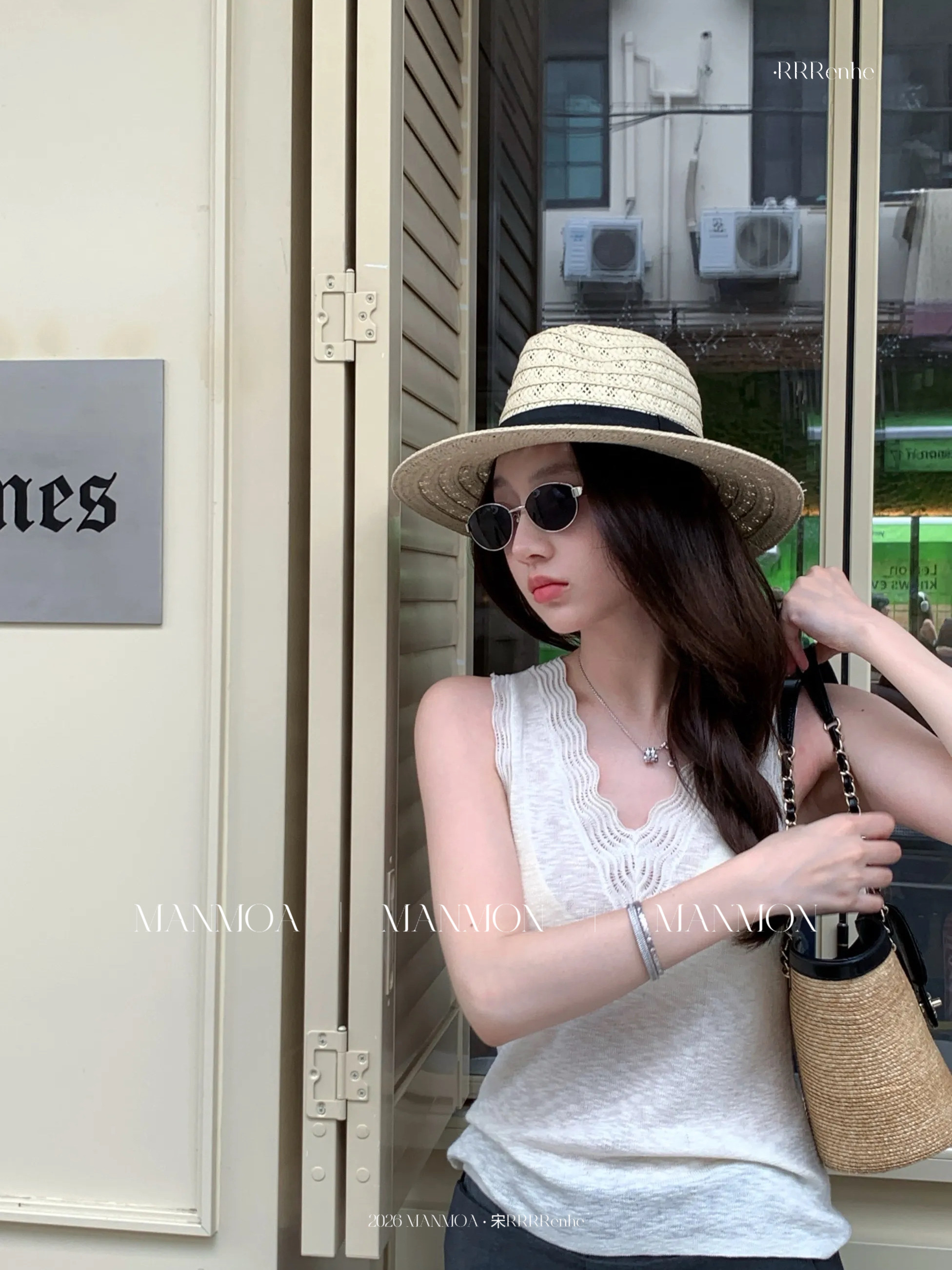 MANMON·RRRenhe 2026新夏大沿透气遮阳防晒太阳帽沙滩草帽子女