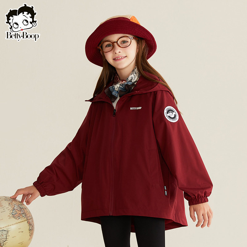 贝蒂女童春装三防冲锋外套2025秋款童装洋气儿童户外运动潮牌上衣