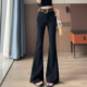 裤 高个子加长版 春秋黑色拖地高腰垂感喇叭西装 女2026新款 子 微喇裤