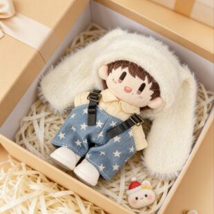 周可可娃衣10cm正常体棉花娃娃衣服背带裤垂耳兔可爱套装鞋子配饰