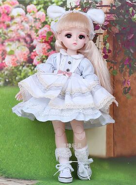 洛丽塔小仙琪30厘米bjd公主娃娃6分关节可动卡通洋娃娃过家家玩具