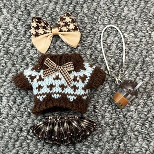 周可可娃衣16cm周深同款冬日头饰毛衣裙子套装搪胶公仔穿着替配饰