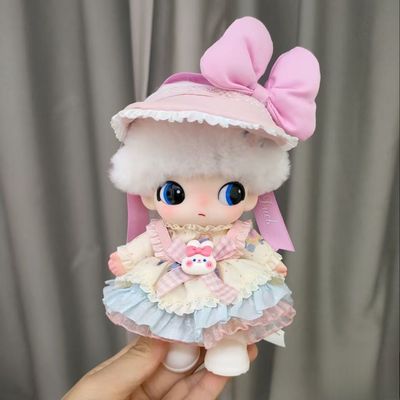 dimoo迪士尼搪胶娃衣黛丝唐老鸭裙子10cm衣服玩偶泡泡玛特服装