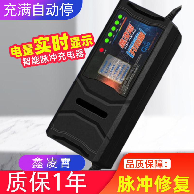 适配雅迪台铃极核小刀电动车电瓶电摩充电器48V60V72V20AH断电