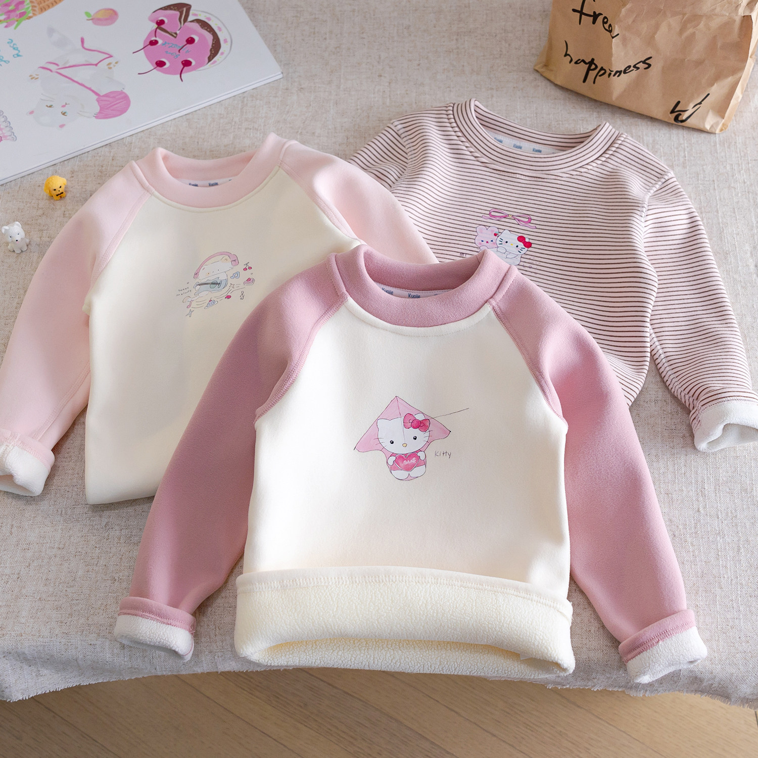 2025无骨女童秋冬款加绒加厚打底衫内搭奥利绒冬季保暖长袖T恤潮,童装/婴儿装/亲子装,T恤,淘宝优惠券,粉丝福利购,淘宝优惠卷