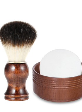 ZY男士剃须刷套装尼龙刷刮胡刷湿剃湿刮起泡沫打泡胡须刷剃须皂