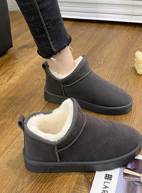 2024新款雪地靴女款学生短筒短靴冬季棉鞋女靴子韩版加厚加绒鞋子
