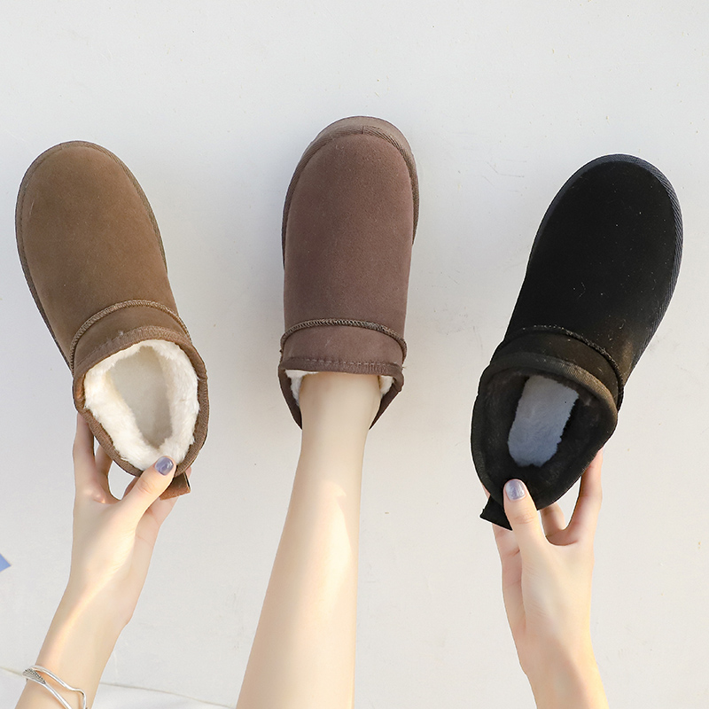 斜筒短筒保暖棉鞋短靴