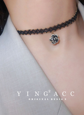 新款时尚黑色装饰配饰脖子颈链