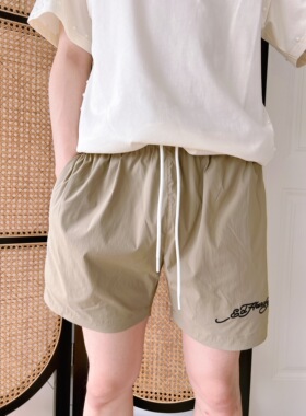 小姐姐全球购ED HARDY 极简logo 轻薄款 休闲中裤 男款24夏Z04