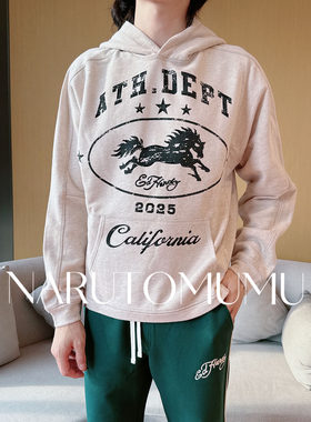 小姐姐全球购ED HARDY 复古烈马印花 套头帽衫  男款 25冬Z045