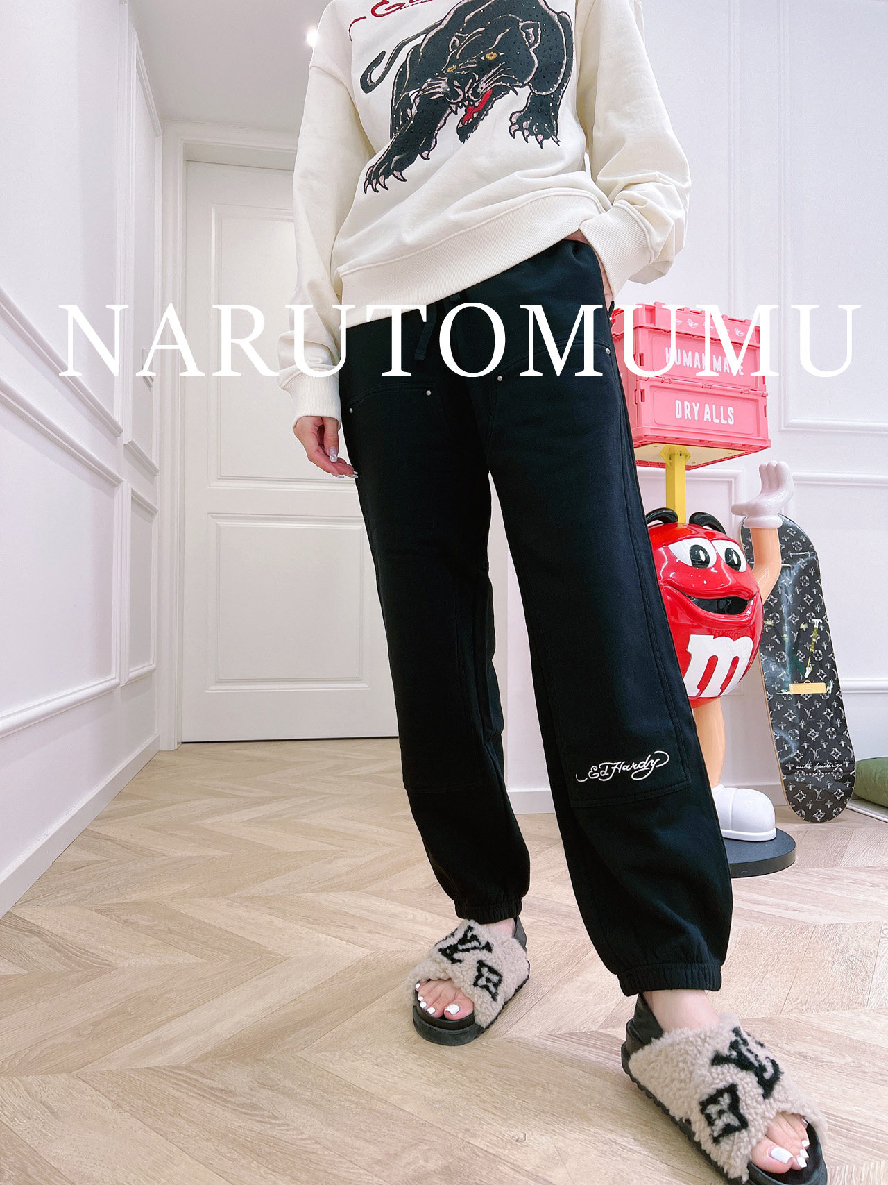 小姐姐全球购ed hardy 极简 logo款 休闲裤 男款22秋060