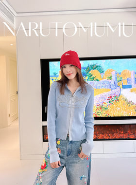 小姐姐全球购ED HARDY 铆钉钻 经典logo 拉链针织开衫女款 26秋05