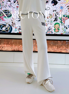 小姐姐全球购ED HARDY 极简logo 薄绒 阔腿裤 女款26春05