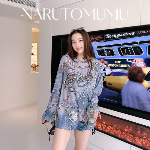 小姐姐全球购ED HARDY 奢华3D满身印花 长袖宽松大T恤女款 26夏05