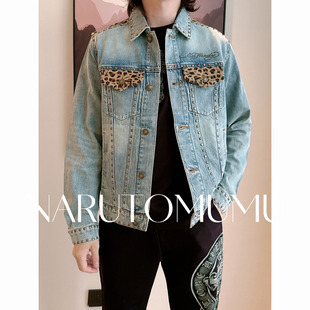 小姐姐全球购ED HARDY 豹纹接品牛仔夹克外套 男款 25秋Z045