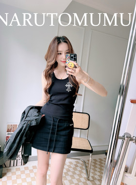 小姐姐全球购ED HARDY 经典十字水钻印花 背心 女款24夏Z04
