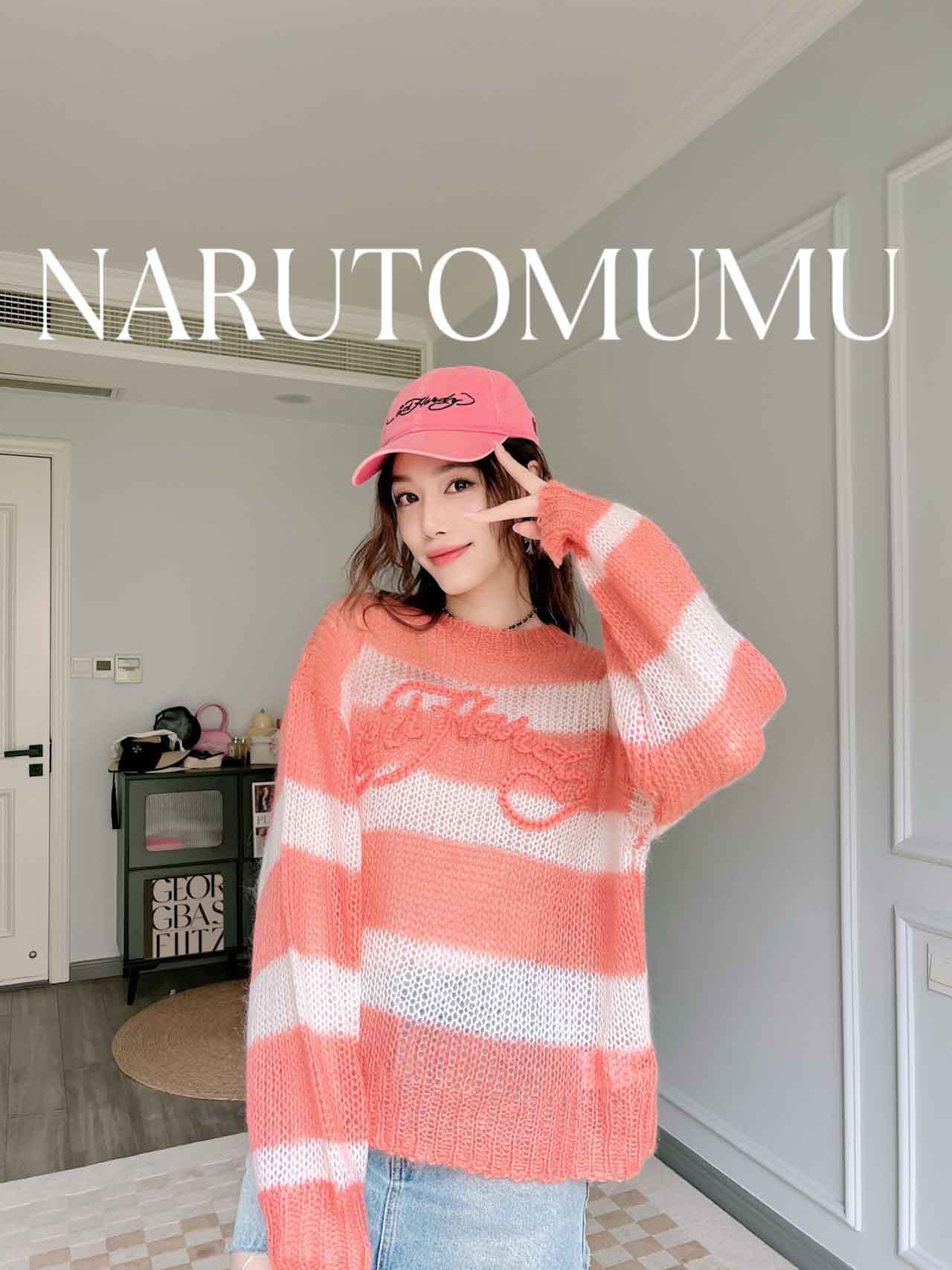 小姐姐全球购ED HARDY 经典logo 镂空宽松毛衫 女款24秋Z045