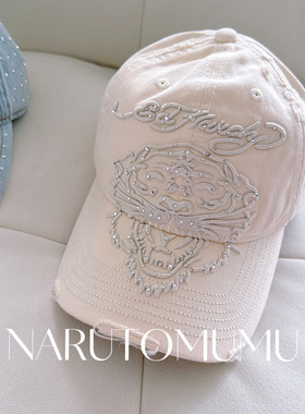 小姐姐全球购ED HARDY 虎头 水钻 刺绣 棒球帽 男女同款 26冬02