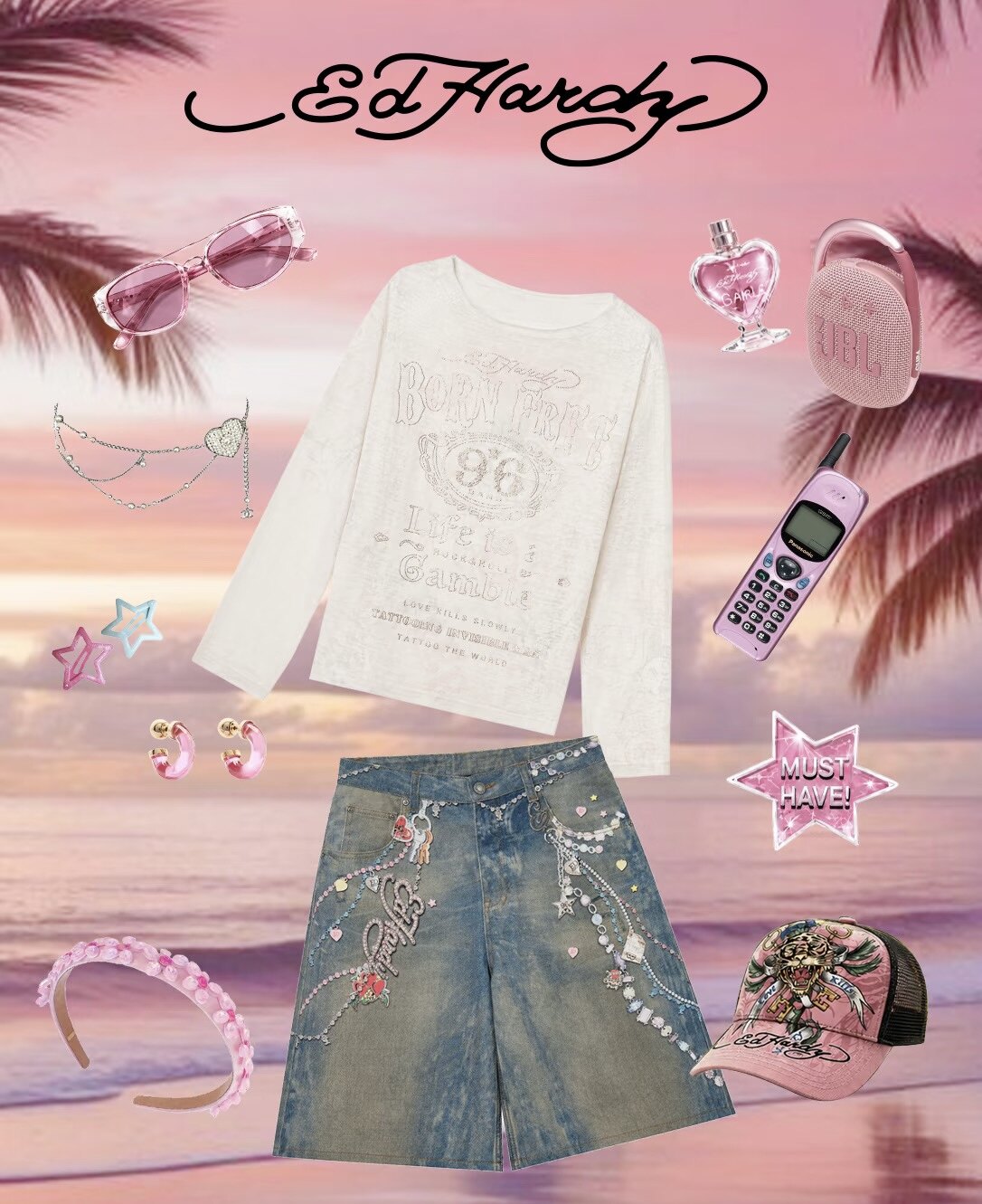 小姐姐全球购ED HARDY 定金 换货 T恤 男女同款