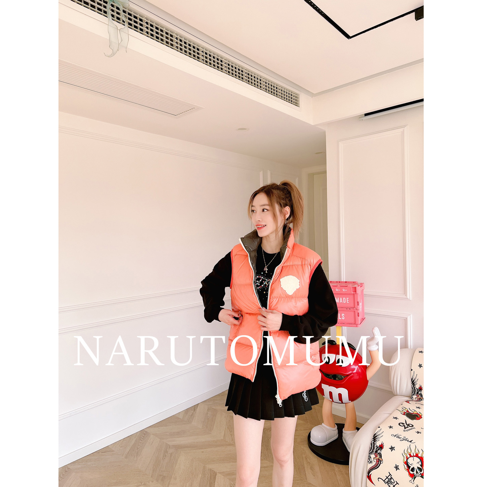 小姐姐全球购ED HARDY 经典PU 虎头 纯色羽绒马甲 男款23春Z035