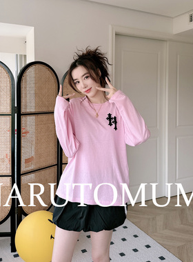 小姐姐全球购ED HARDY 复古 十字印花 长袖T恤 女款 25春Z045